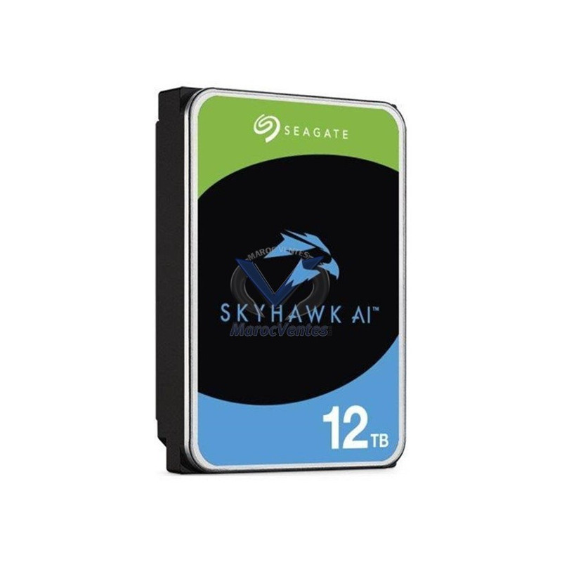 Disque dur 12TB interne Seagate SKYHAWK SURVEILLANCE AI 7200 RPM SATA III 512 MO (ST12000VE003) Seagate
