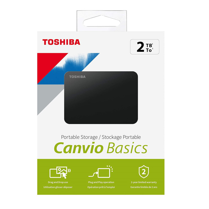 Disque Dur Externe TOSHIBA CANVIO BASICS 2 TO (HDTB420EK3AA) Toshiba