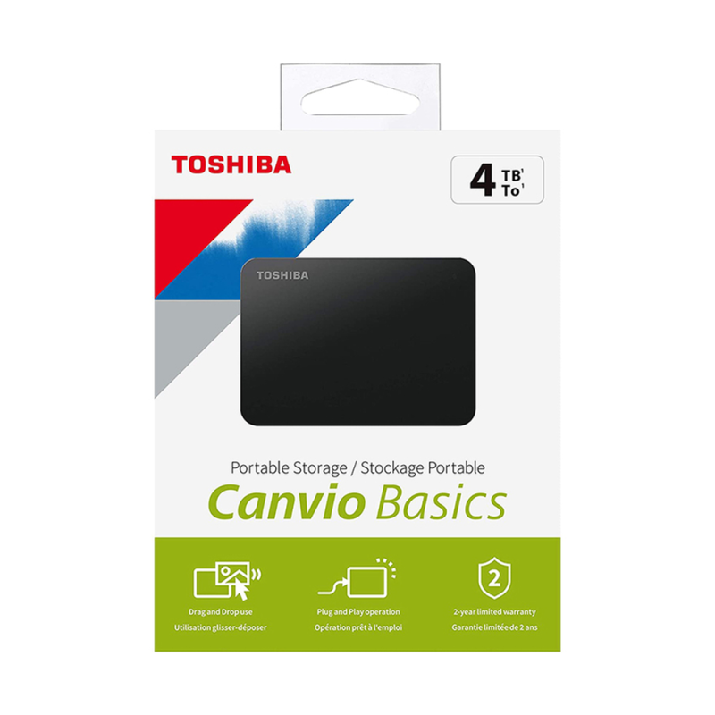 Disque Dur Externe 2.5 4To Toshiba Canvio Basics USB 3.2