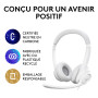 Logitech H390 Casque Avec fil Arceau Bureau/Centre d'appels USB Type-A Blanc (981-001286) Logitech