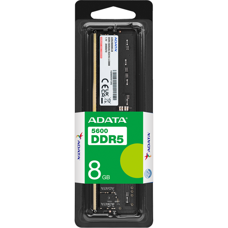 Barrette mémoire ADATA U-DIMM 8GB DDR5-5600 MHz - PC bureau (AD5U56008G-S) Adata