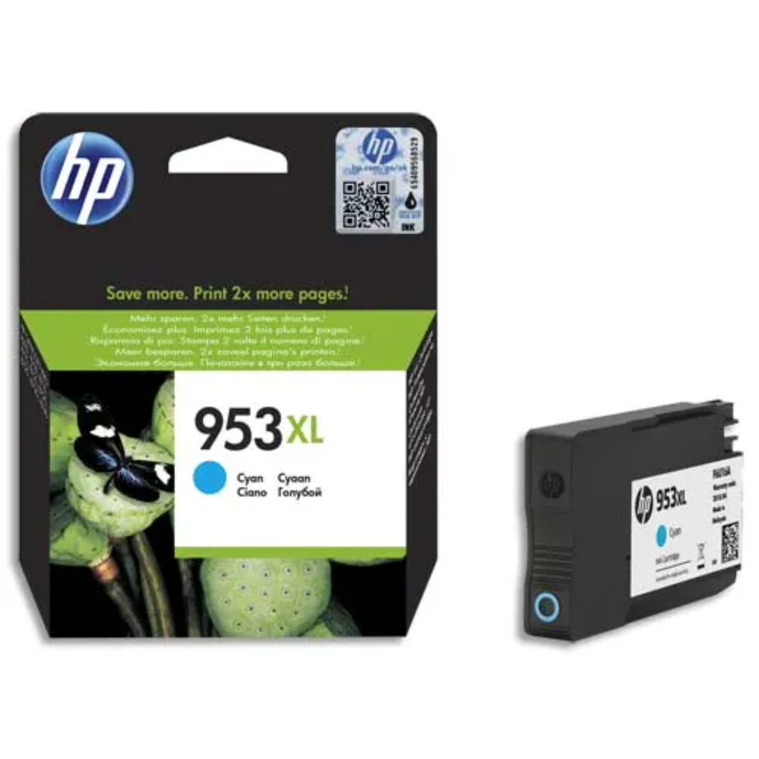 Cartouche d'encre double capacité HP HP 953XL Cyan d'origine (F6U16AE) Hp