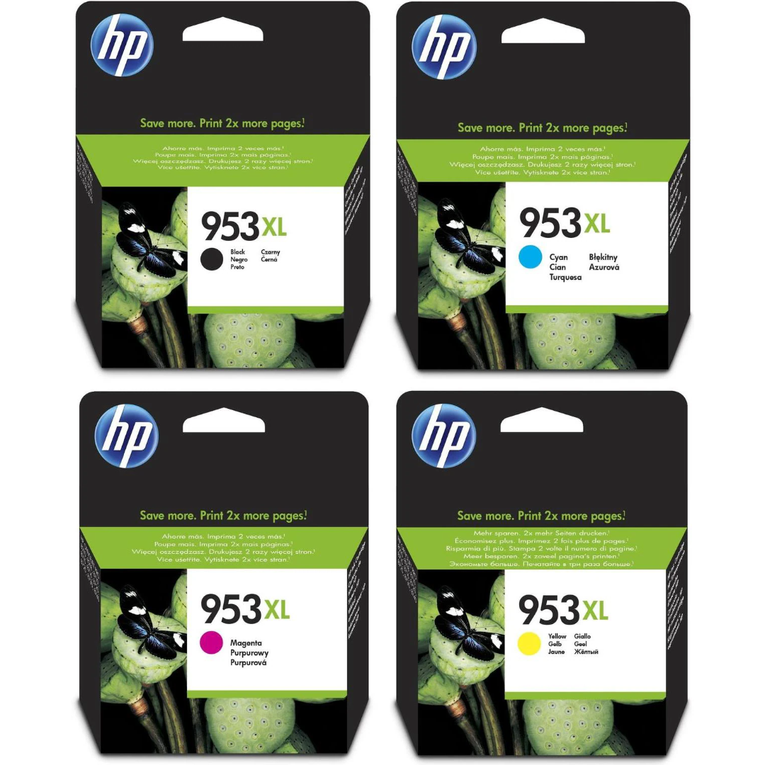 Pack cartouches HP 953XL noir + 3 couleurs pour imprimante jet d